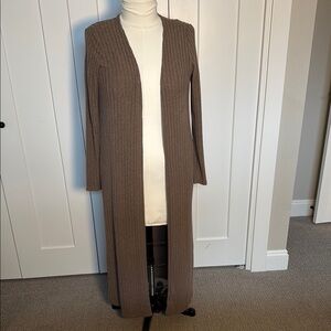 HALARA Chocolate Brown Open-Front Cardigan
